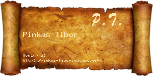 Pinkas Tibor névjegykártya